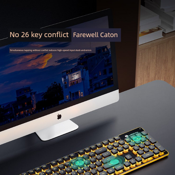 LANGTU Wired Good-looking Backlit Typing Keyboard